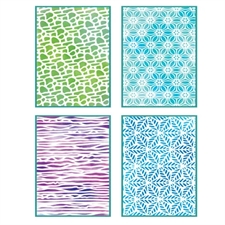 Sizzix Stencils Set by 49 & Market / Vicki Boutin - Background Textures (A5)